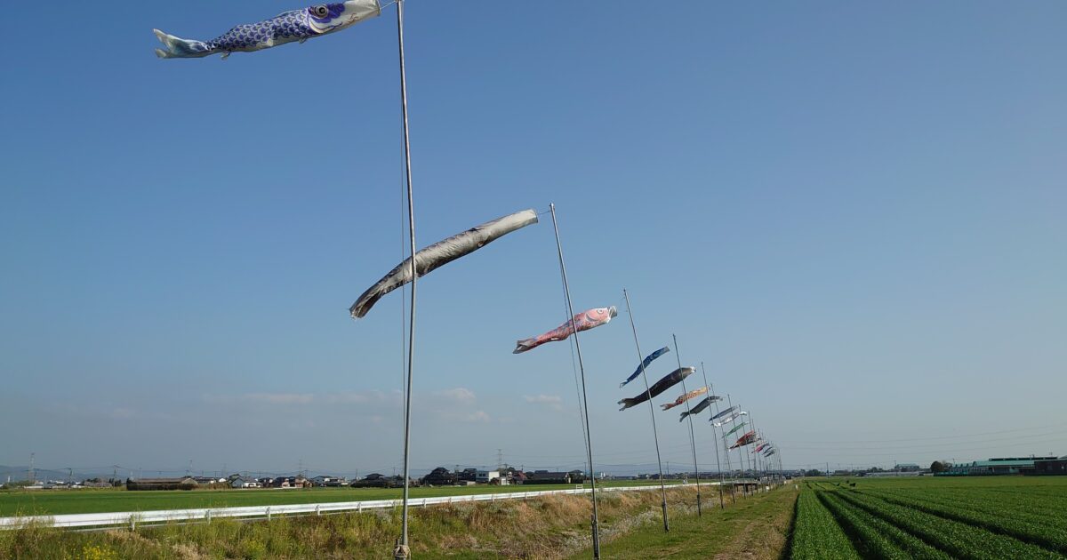 みやきの空に泳ぐ鯉のぼりのサムネール画像